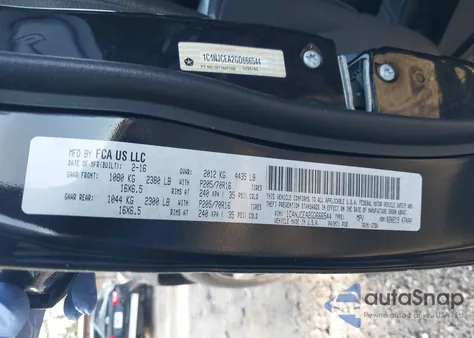 2016 Jeep Compass Latitude from USA, damaged, VIN 1C4NJCEA2GD666544